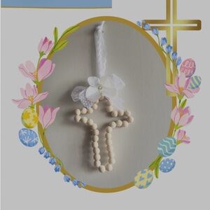 Elegant Cream Cross Party Favor